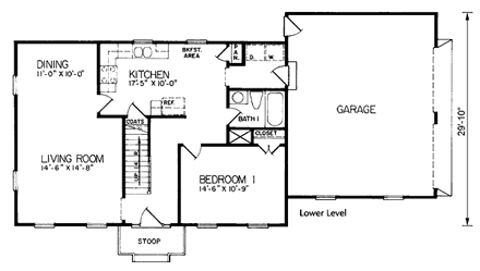 House Plan 45480 First Level Plan