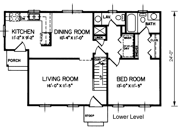 Cape Cod Narrow Lot Level One of Plan 45491