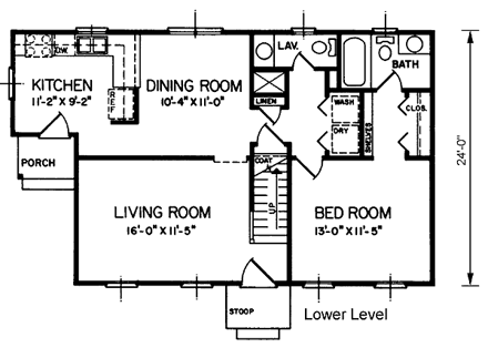 House Plan 45491 First Level Plan