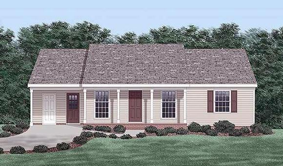 House Plan 45494 Elevation