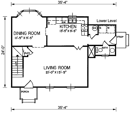 Colonial Narrow Lot Level One of Plan 45497
