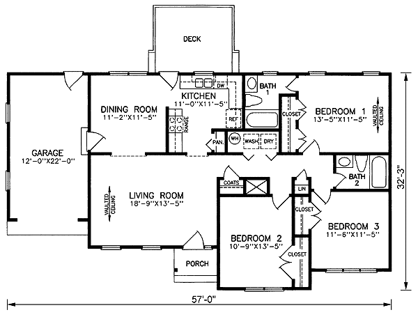 One-Story Traditional Level One of Plan 45502
