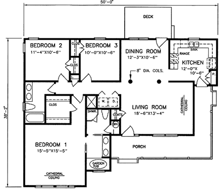 House Plan 45509 First Level Plan