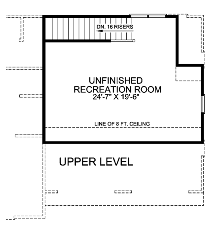 House Plan 45510 Second Level Plan