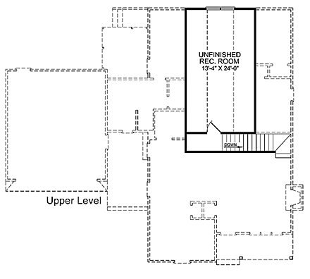 House Plan 45514 Second Level Plan