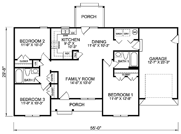 Country Ranch Level One of Plan 45515