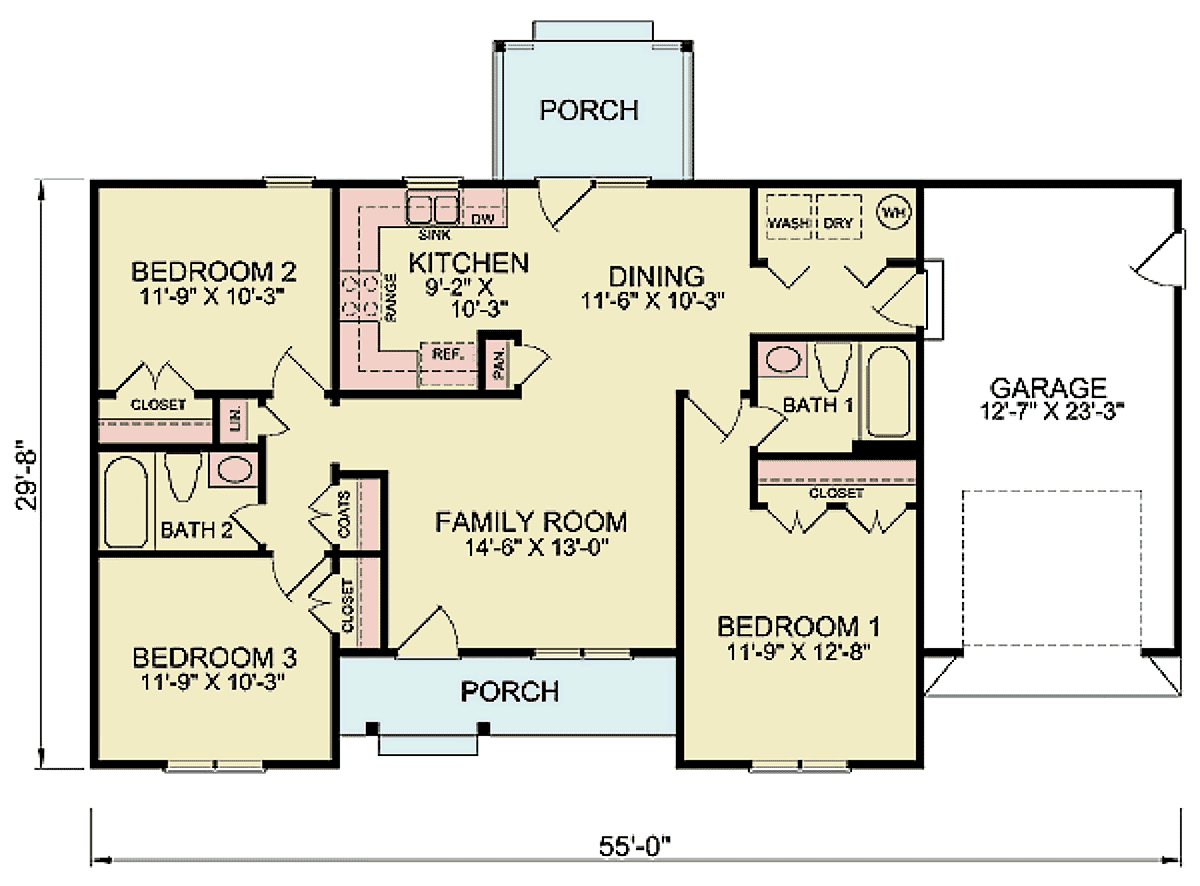 Country Ranch Level One of Plan 45515