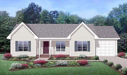 Country Ranch Elevation of Plan 45515