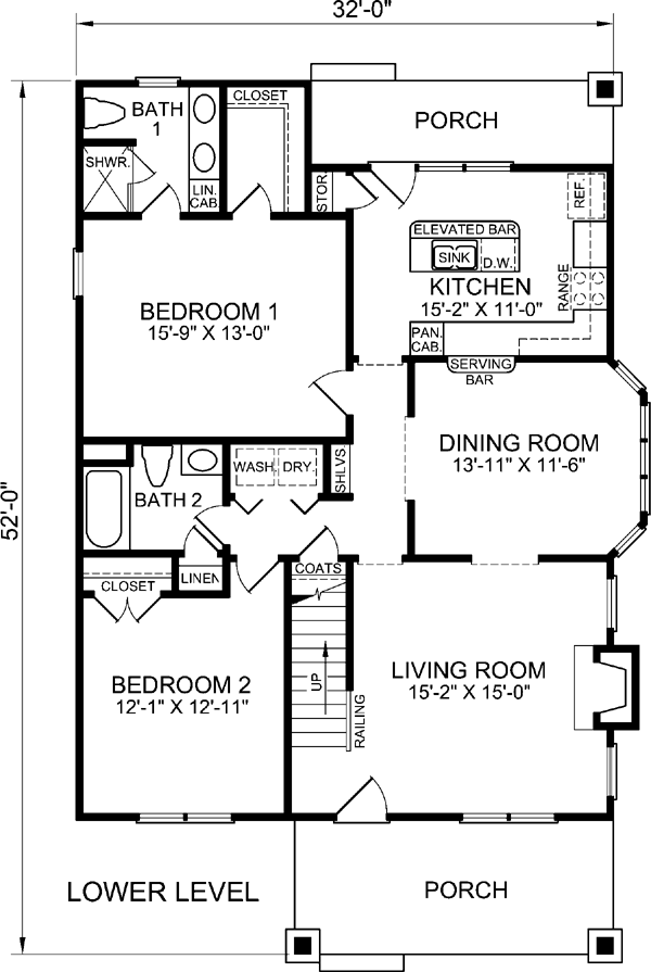 Narrow Lot Traditional Level One of Plan 45520