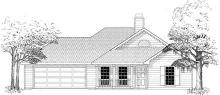 Contemporary One-Story Ranch Elevation of Plan 45602