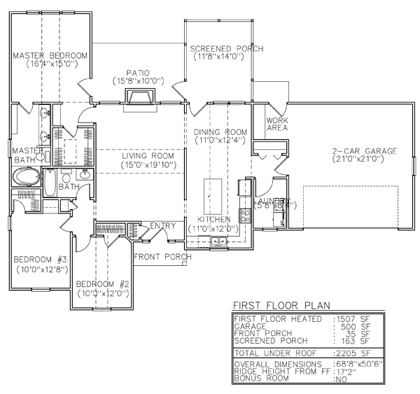 Ranch Level One of Plan 45619