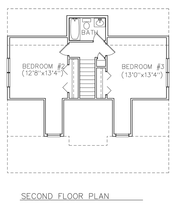 Cape Cod Narrow Lot Level Two of Plan 45622