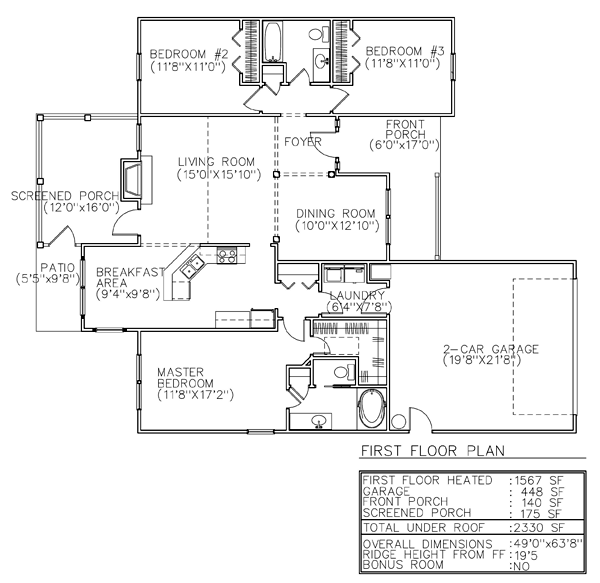 European One-Story Level One of Plan 45626