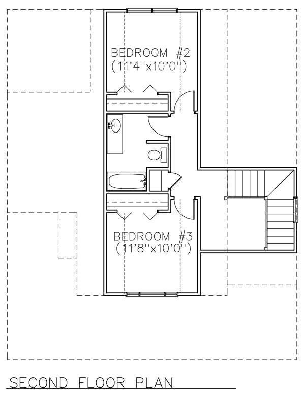 Country Farmhouse Level Two of Plan 45628