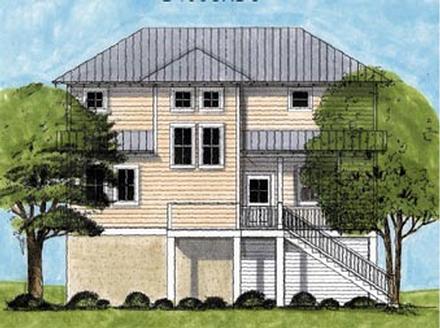 Coastal Narrow Lot Elevation of Plan 45632