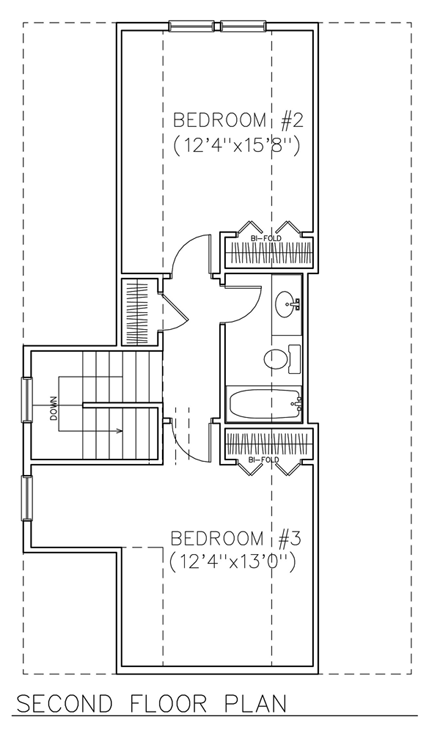 House Plan 45633 Second Level Plan