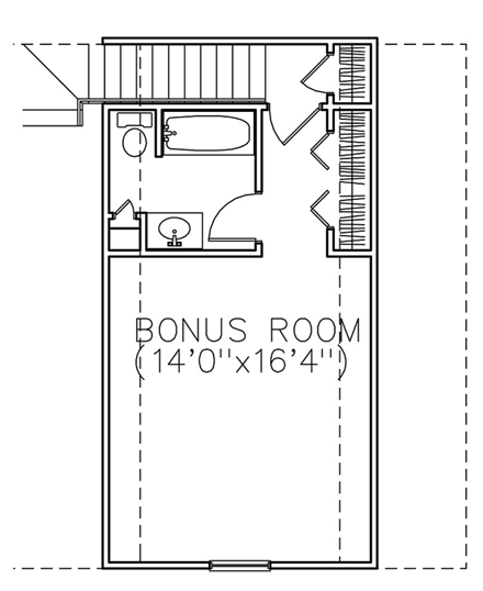 House Plan 45643 Second Level Plan