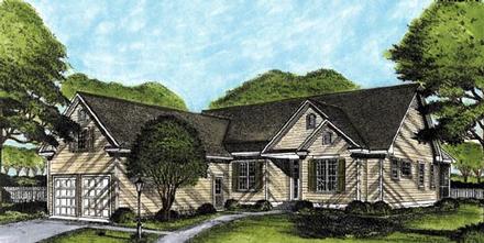 Ranch Elevation of Plan 45643