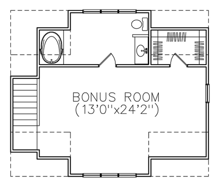 House Plan 45644 Second Level Plan