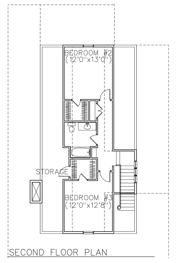 Narrow Lot Southern Level Two of Plan 45647