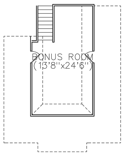 House Plan 45649 Second Level Plan