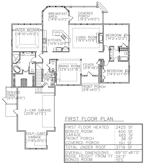 Traditional Level One of Plan 45650