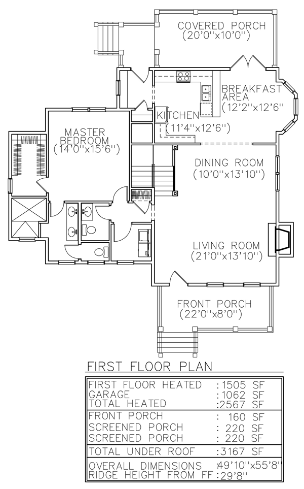 Country Traditional Level One of Plan 45651