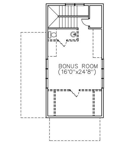 House Plan 45663 Second Level Plan