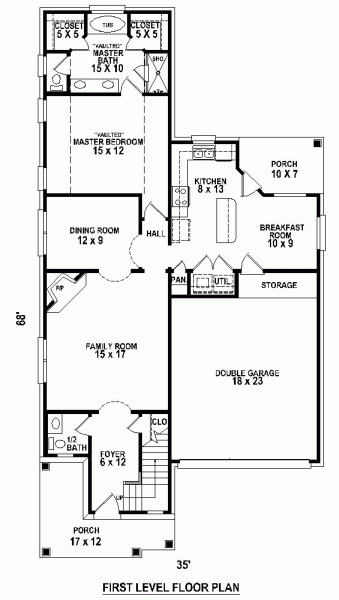 Traditional Level One of Plan 45701