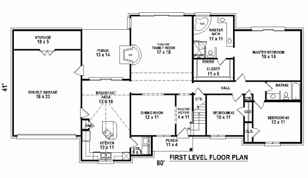 Contemporary Level One of Plan 45713