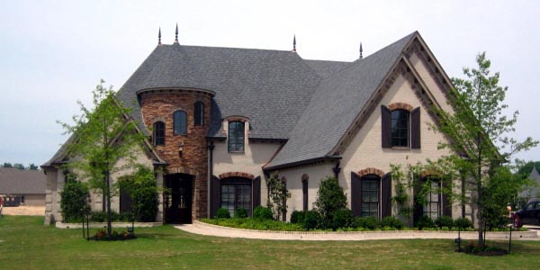 Country, European Plan with 5020 Sq. Ft., 5 Bedrooms, 5 Bathrooms, 3 Car Garage Elevation