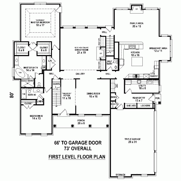 Traditional Level One of Plan 45753