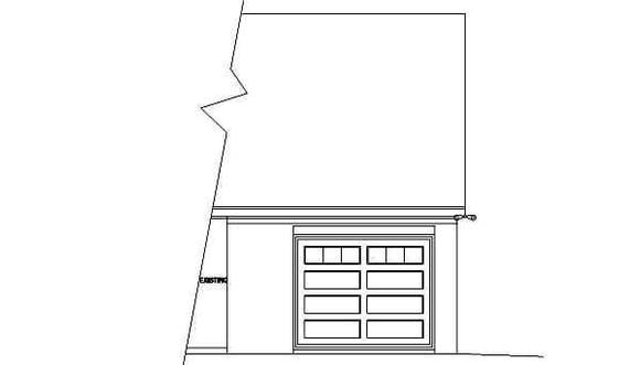 Garage Plan 45768 - 1 Car Garage Elevation