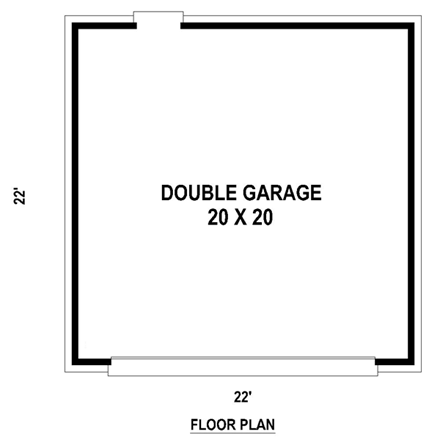 Garage Plan 45775 - 2 Car Garage First Level Plan