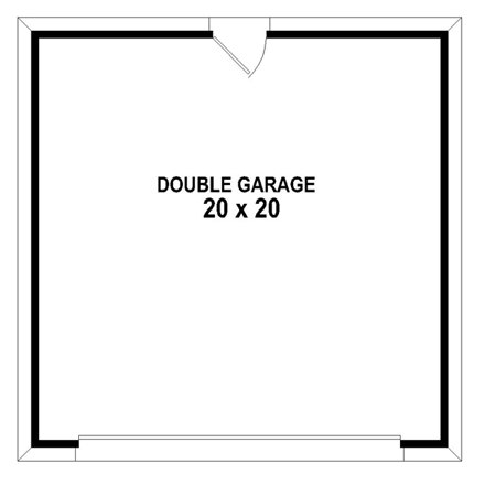 Garage Plan 45777 - 2 Car Garage First Level Plan