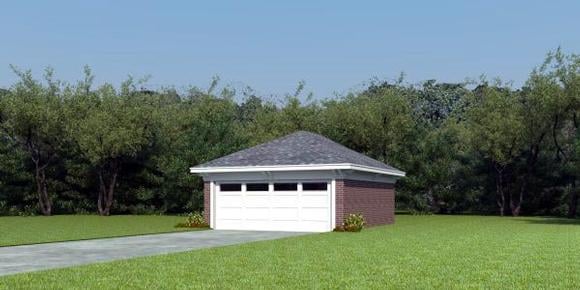 Garage Plan 45783 - 2 Car Garage Elevation