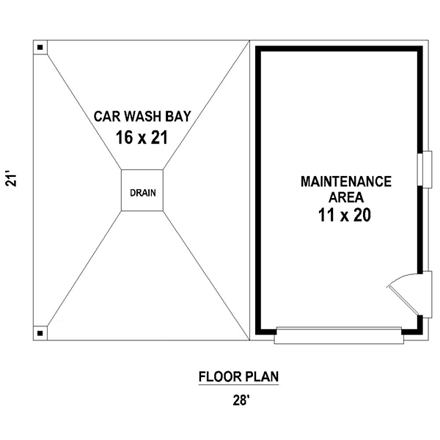 Garage Plan 45792 - 2 Car Garage First Level Plan