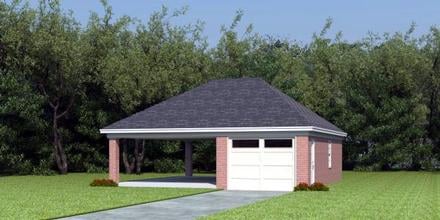 Garage Plan 45792 - 2 Car Garage Elevation