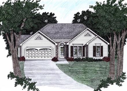 Traditional Elevation of Plan 45805