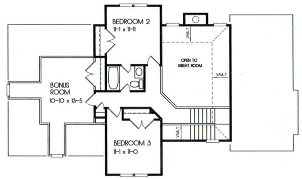 House Plan 45812 Level Two