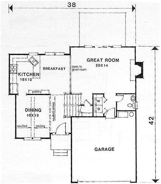 Narrow Lot Traditional Level One of Plan 45813