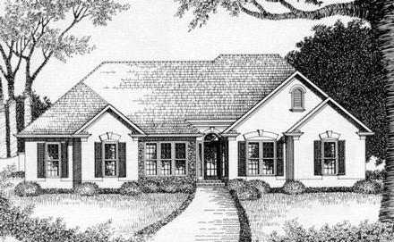 Traditional Elevation of Plan 45815