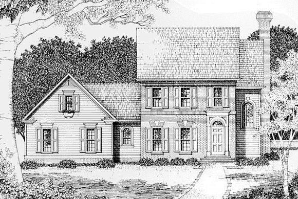 House Plan 45818 Elevation