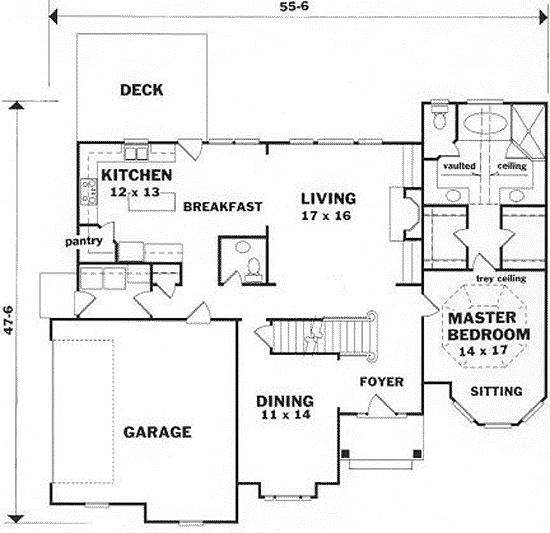 Traditional Level One of Plan 45830