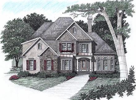 Traditional Elevation of Plan 45830