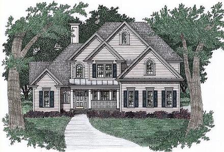 House Plan 45837 Elevation