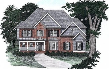 Traditional Elevation of Plan 45846