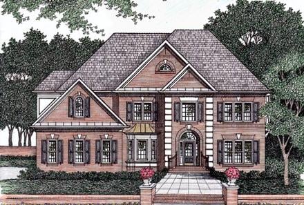 House Plan 45848 Elevation