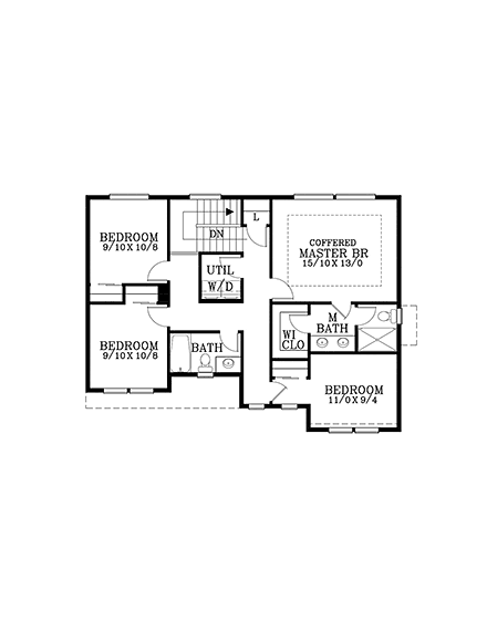 House Plan 46264 Second Level Plan