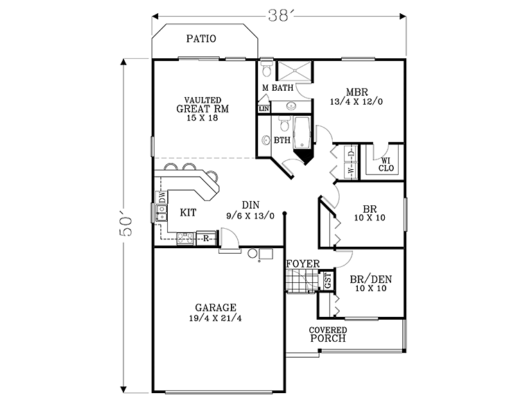 Ranch Level One of Plan 46269